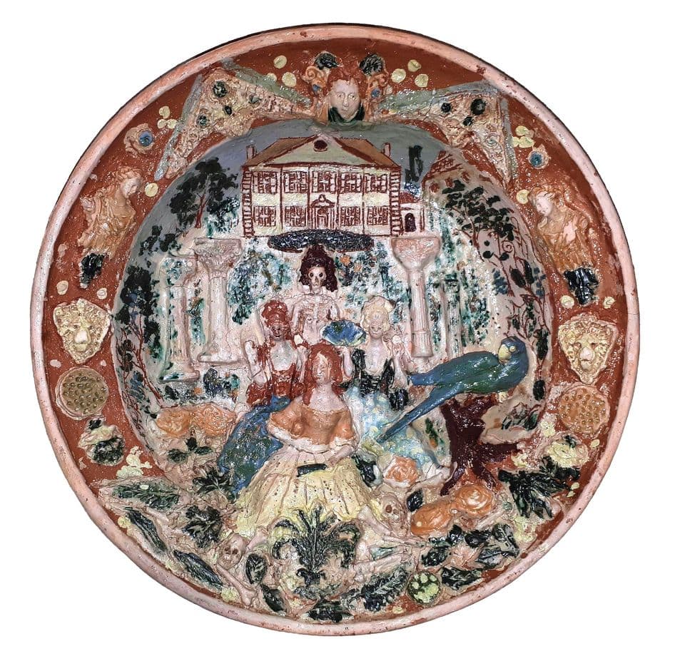 Rokoko Relief Der Tot tanzt mit
