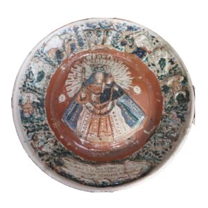 Großer Wandteller, Maria Kevelaer, Reliefausführung, 55 cm